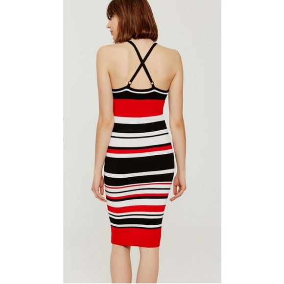 Striped Knit Bodycon Dress - Picture 2 of 3